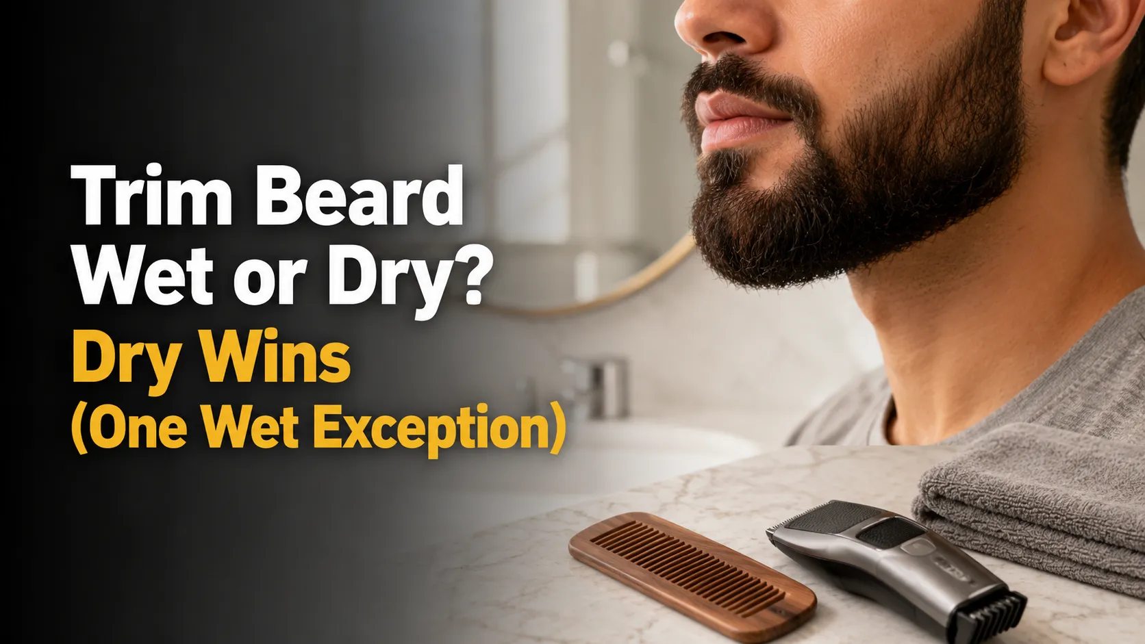 Trim Beard Wet or Dry? Dry Wins (One Wet Exception)